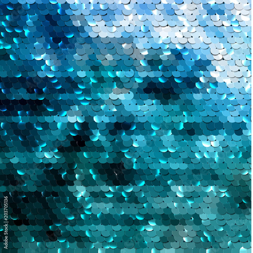 Abstract blue sequined background - vector eps10 illustration photo