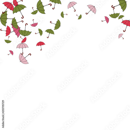 Wallpaper Mural Pretty summer background with umbrellas. Umbrellas In Cartoon Free Style. Pattern Art Illustration Vector Torontodigital.ca