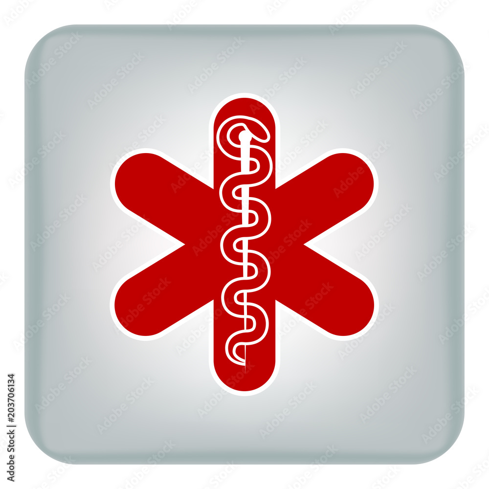 Vector image of medical icons. The whistle and the snake that wraps around Vector image of medical icons. The whistle and the snake that wraps around