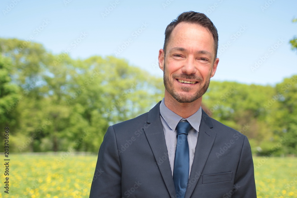 Beautiful businessman outside Beautiful businessman outside