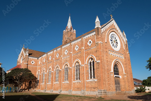 The cathedral of Ambalavao in the Haute Matsiatra region of Madagascar at the southernmost edge of the Central Highlands of Madagascar photo