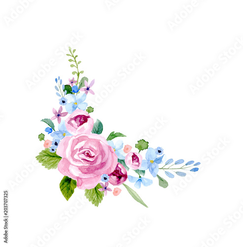 Set of the floral arrangements