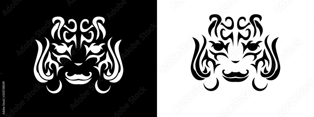 Tribal woman portrait, Woman portait in tribal style illustration in black and white. Tatoo style portrait. Tribal woman portrait, Woman portait in tribal style illustration in black and white. Tatoo style portrait.