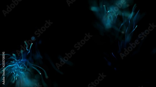 Abstract Particles Moving Swarm Animation