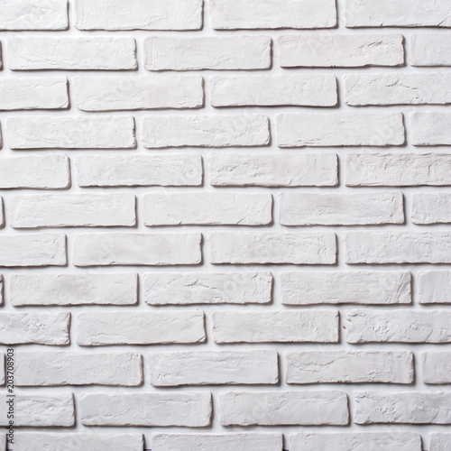 White brick wall. Block background  design pattern
