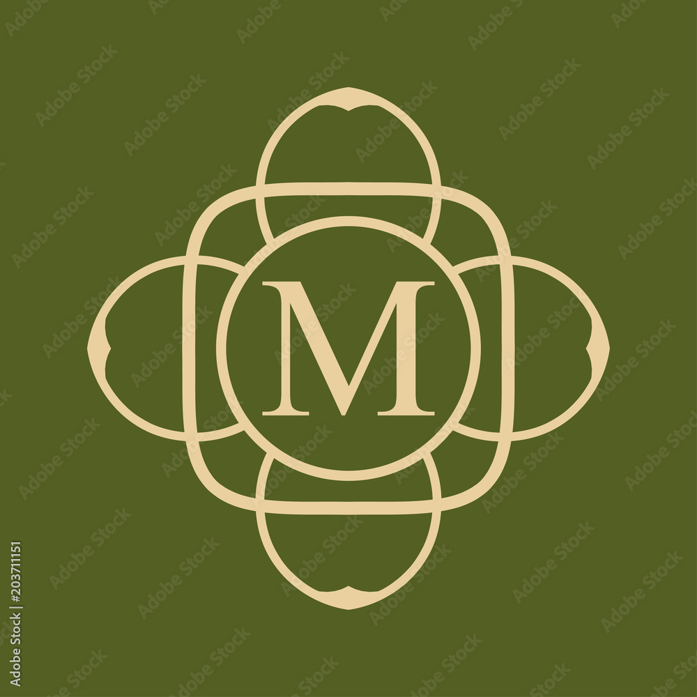 Obraz premium Vintage ornamental monogram