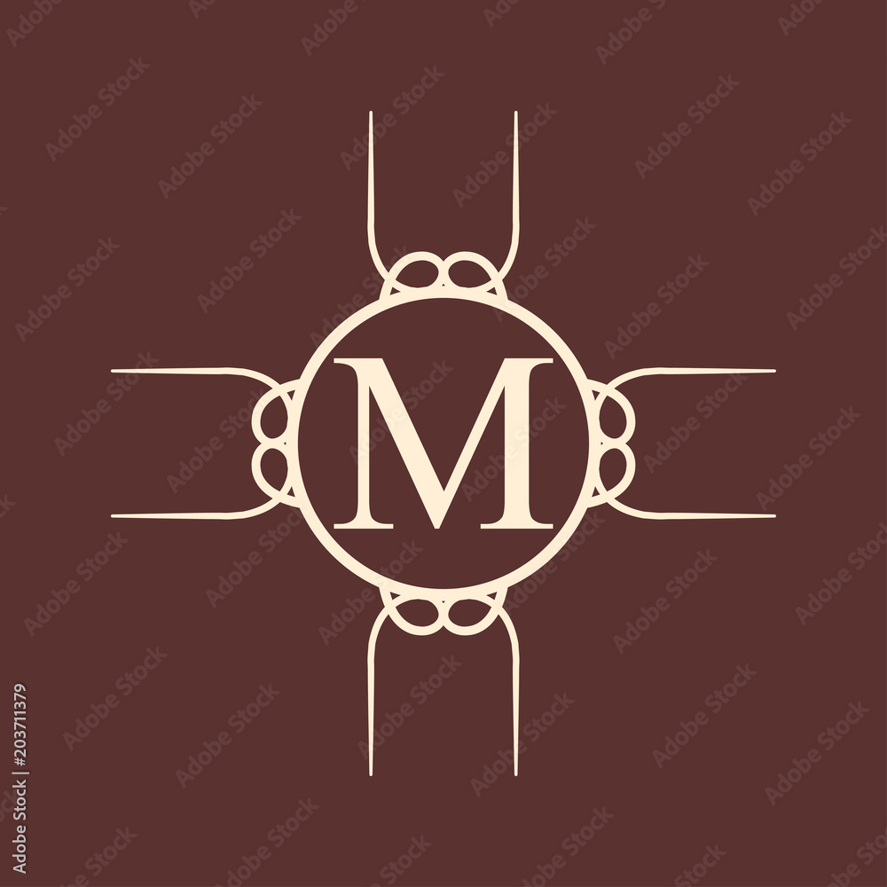 Vintage ornamental monogram