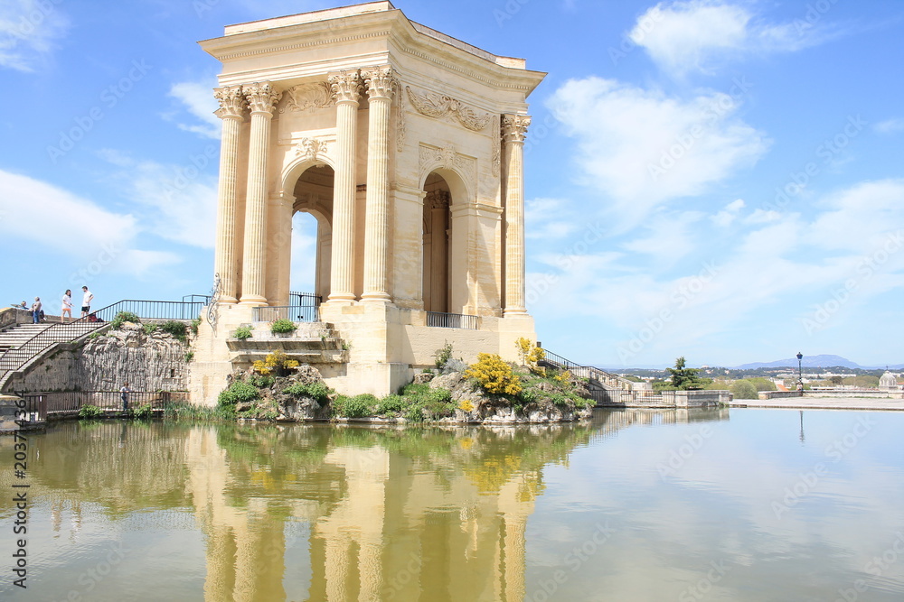 Magnifique château d'eau du Pêyrou à Montpellier, Hérault, Occitanie, France