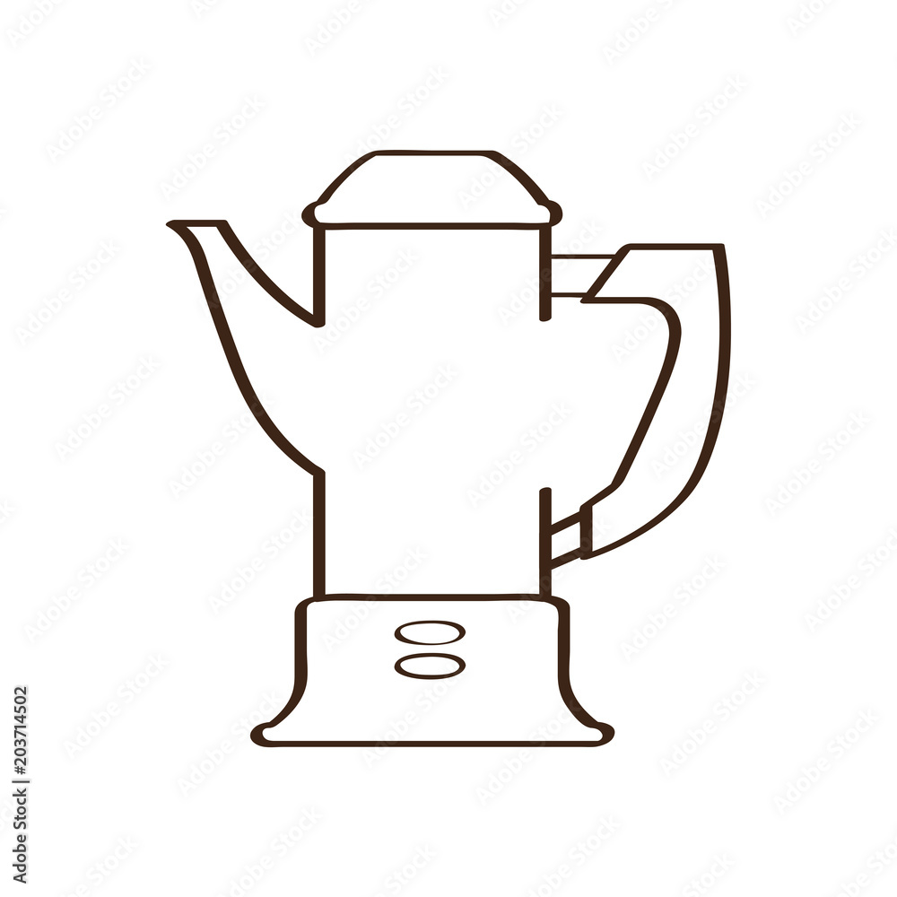 Obraz premium Isolated abstract coffeepot icon