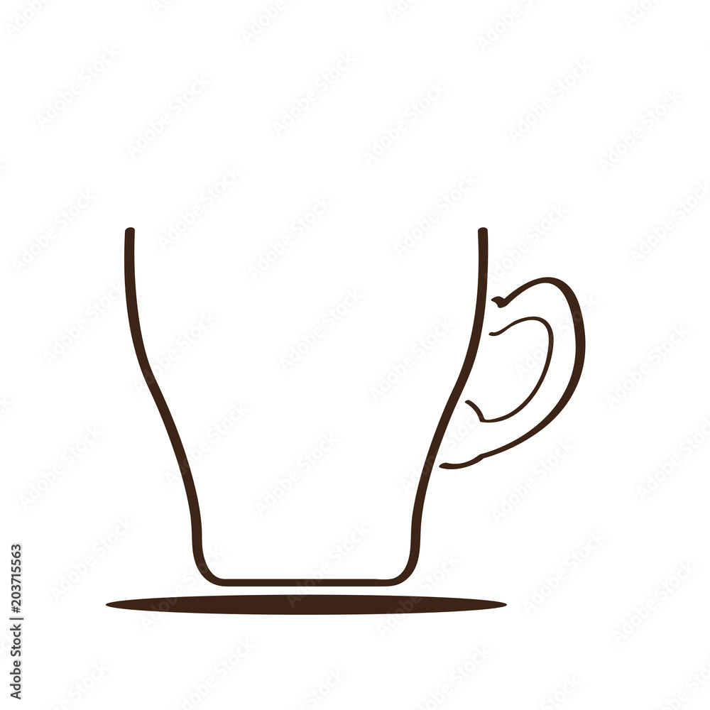 Obraz premium Isolated coffee mug icon