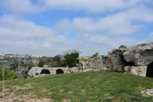 Italy, Basilicata, Matera, city of stones, Unesco heritage, capital of European culture 2019. Panorama from the Belvedere.