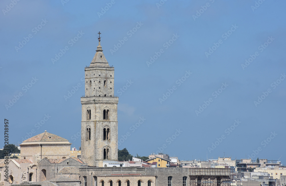 Italy, Basilicata, Matera, city of stones, Unesco heritage, capital of European culture 2019.  Panorama from the Belvedere.