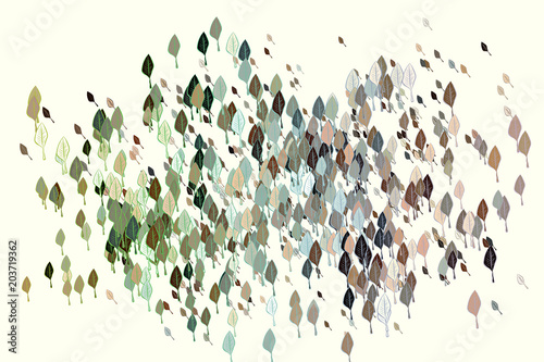 Fototapeta Naklejka Na Ścianę i Meble -  Abstract background with shape of leaves drawing pattern. Cover, texture, illustration & graphic.