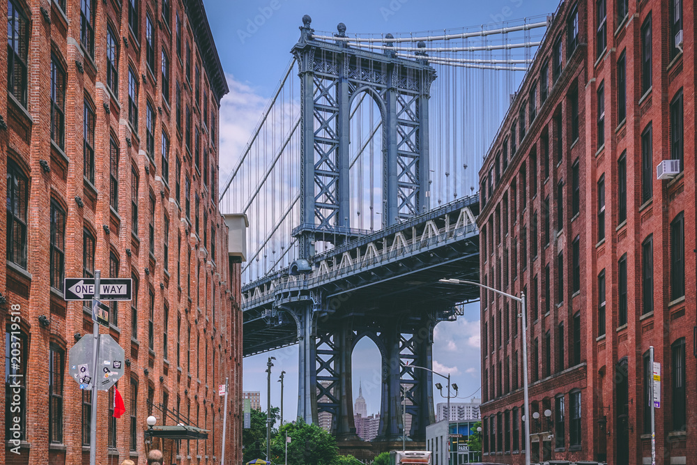 Naklejka premium Most Manhattan