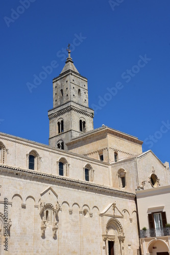 Italy, Basilicata, Matera, city of stones, Unesco heritage, capital of European culture 2019. Cathedral of Maria della Bruna. 