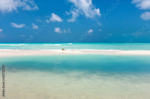 Idyllic beach at Caribbean