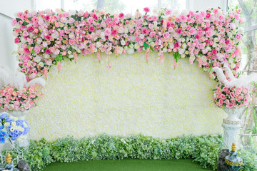 flower background, backdrop wedding decoration, rose pattern, Wall flower, colorful background, fresh rose