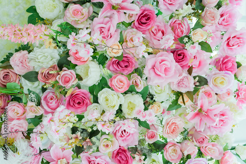 flower background, backdrop wedding decoration, rose pattern, Wall flower, colorful background, fresh rose