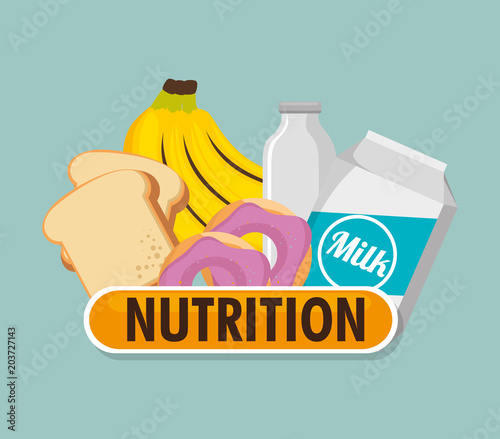 group of nutritive food icons vector illustration design