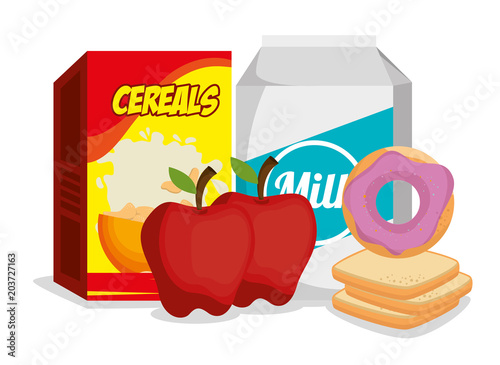 group of nutritive food icons vector illustration design