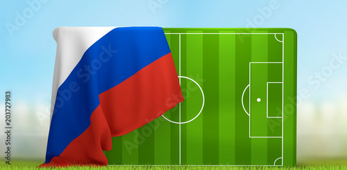 soccer field 3D illustratio...