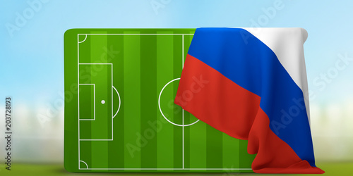 soccer field 3D illustratio...