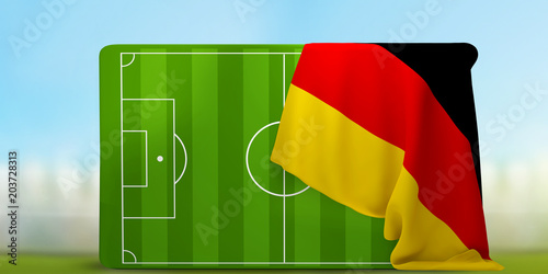 soccer field 3D illustratio...