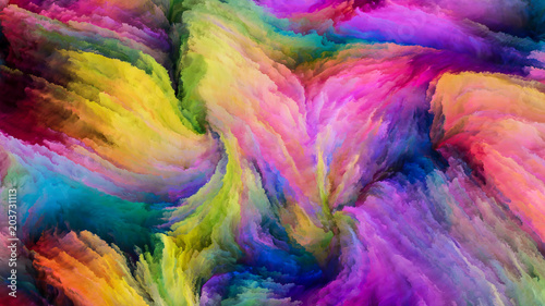 Dance of Colorful Paint