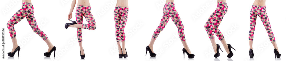 Woman legs isolated on the white background Woman legs isolated on the white background