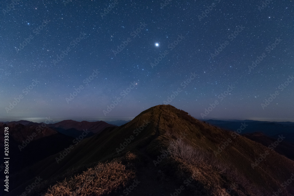 木星と昇り始めた夏の星座 木星と昇り始めた夏の星座