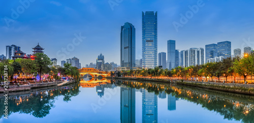 Urban architectural landscape in Chengdu