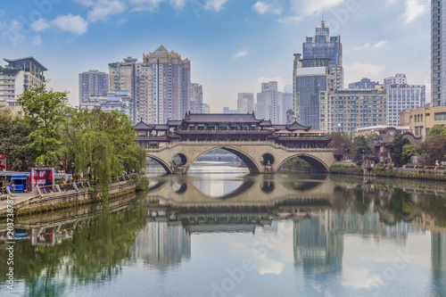 Urban architectural landscape in Chengdu