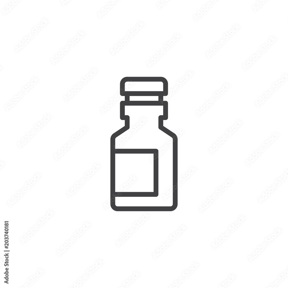 Medicine bottle outline icon. linear style sign for mobile concept and web design. Drugs simple line vector icon. Symbol, logo illustration. Pixel perfect vector graphics Medicine bottle outline icon. linear style sign for mobile concept and web design. Drugs simple line vector icon. Symbol, logo illustration. Pixel perfect vector graphics