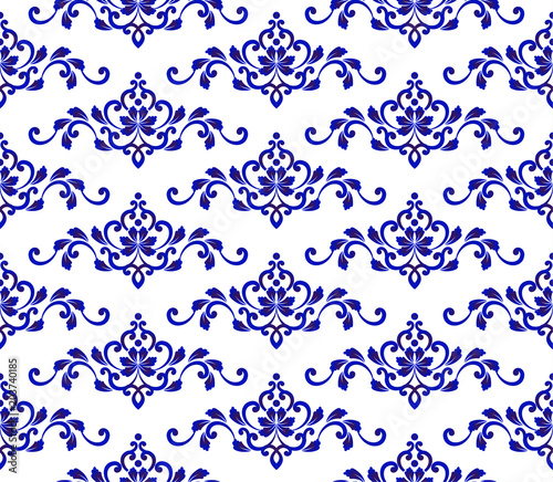 floral blue pattern