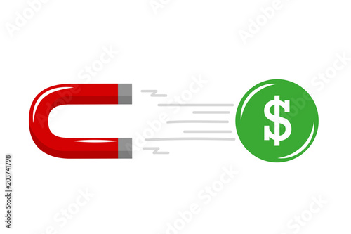 dollar mit magnet anziehen