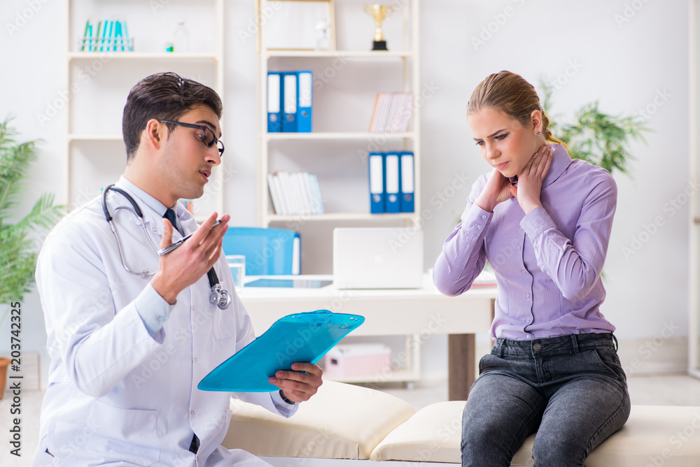 Patient visiting doctor for medical check-up in hospital Patient visiting doctor for medical check-up in hospital