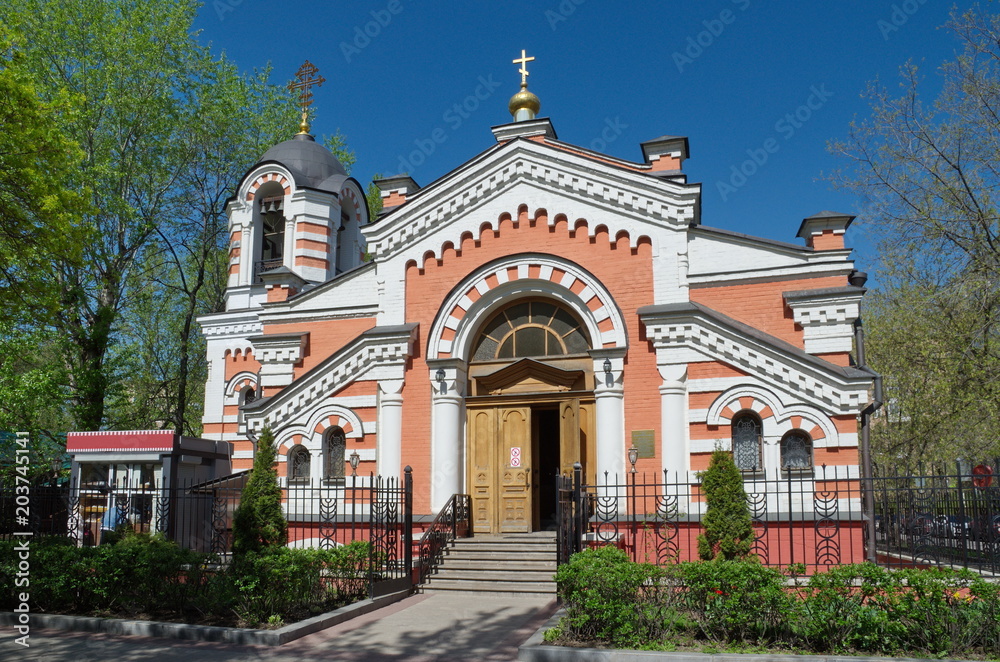 The temple-chapel of the Archangel Michael at the Kutuzov hut in Fili, Moscow, Russia