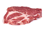 fresh raw beef steak isolated on white background, organic farm