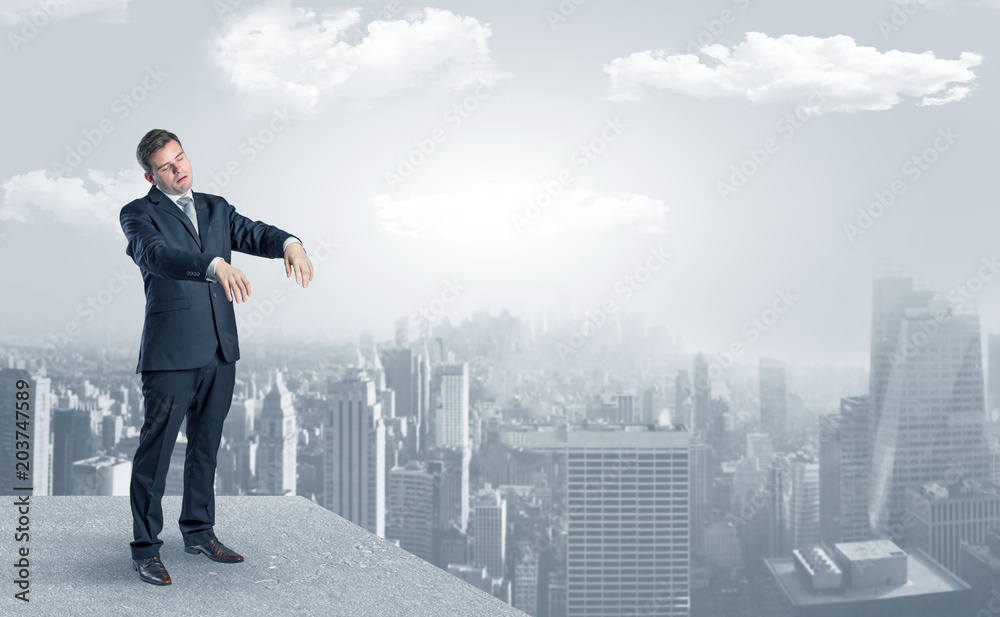 Zombi elegant businessman on the top of the city
Zombi elegant businessman on the top of the city