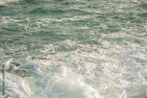 Waves splashing onto rocks, rocky coastline, South China Sea, Guangdong province, China