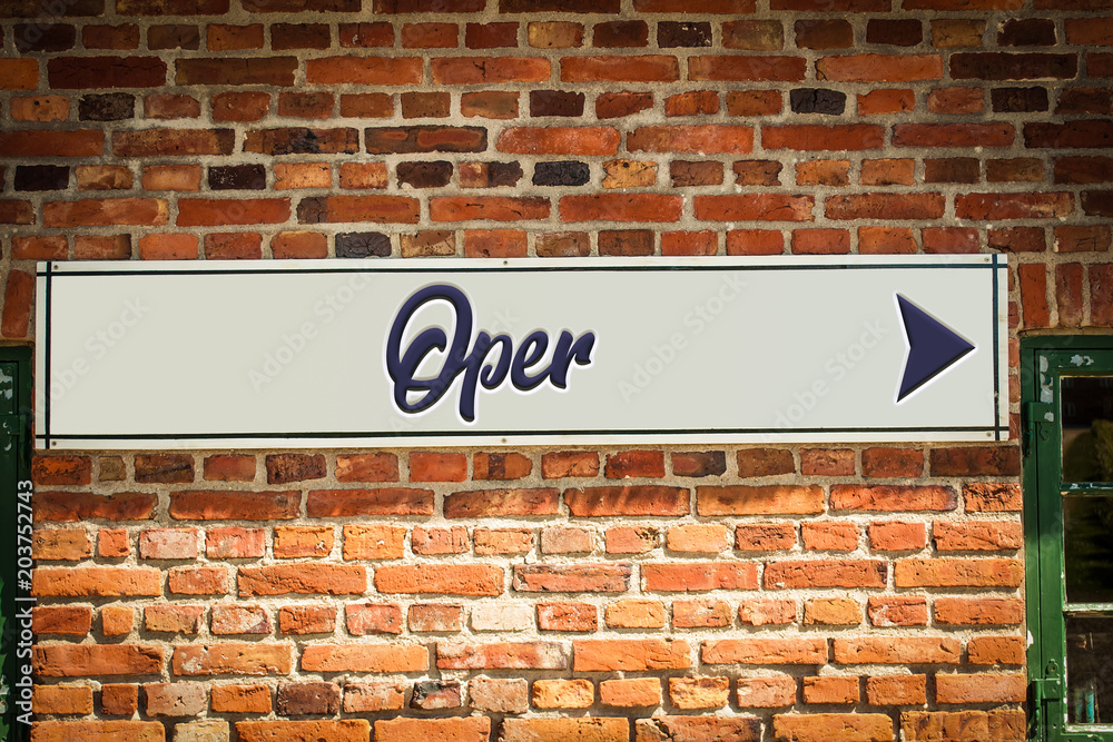 Obraz premium Schild 318 - Oper