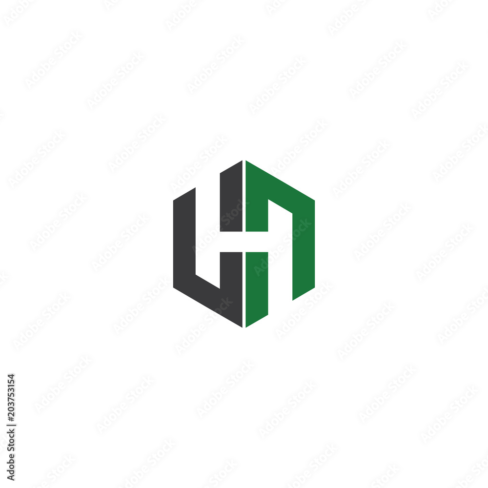 letter h & letter s logo template letter h & letter s logo template