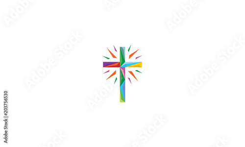 cross, church, christian, catholic, fellowship, jesus, God, geometry, emblem symbol icon vector logo