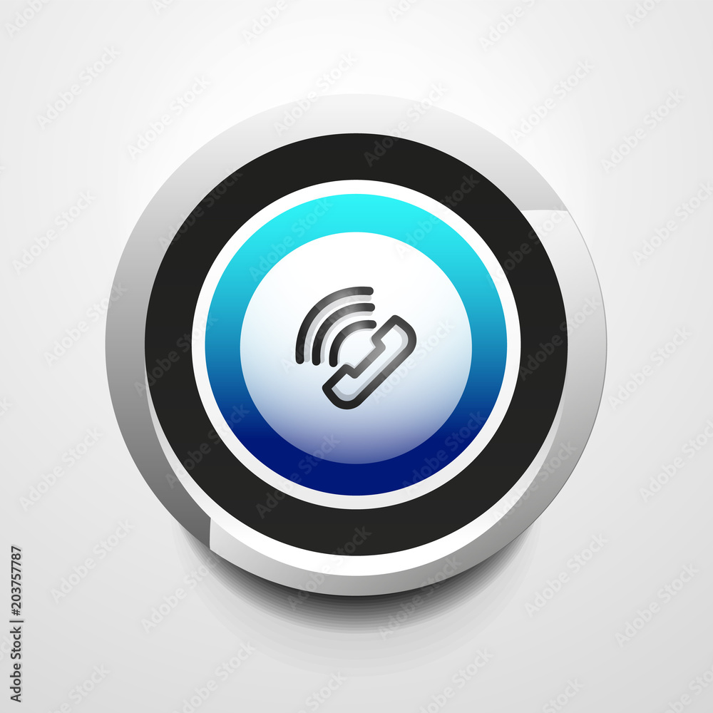 Phone button, call support idea, vector illustration Phone button, call support idea, vector illustration