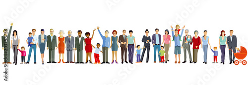 Fröhliche Familien zusammen, illustration