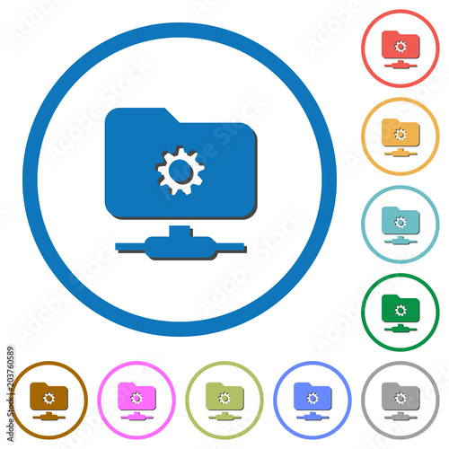 FTP settings icons with shadows and outlines
