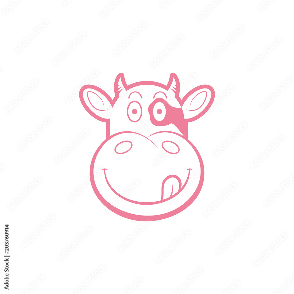 Head cow vector design Head cow vector design