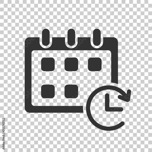 Calendar vector icon. Reminder agenda sign illustration. Business concept simple flat pictogram on isolated transparent background.