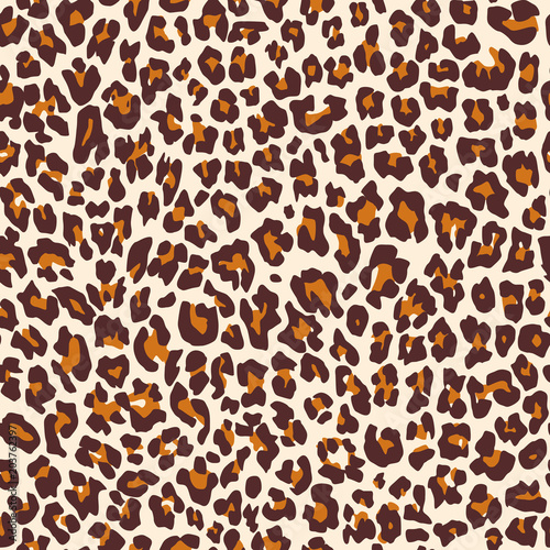 Print leopard pattern texture repeating seamless orange black