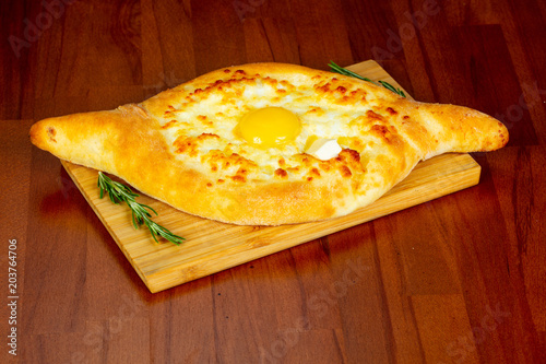 Caucasian traditinional khachapuri photo